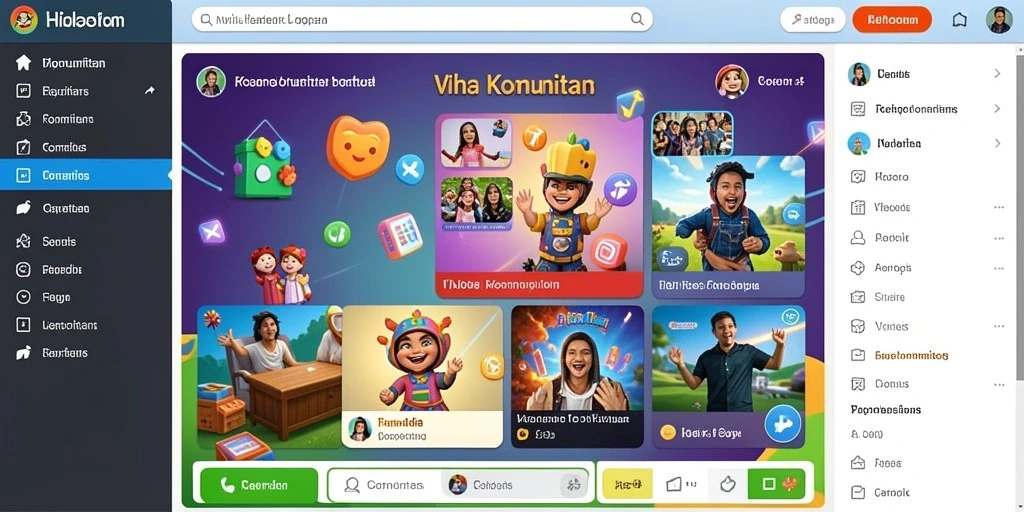 Screenshot menunjukkan tampilan level awal K3K3 yang penuh warna.