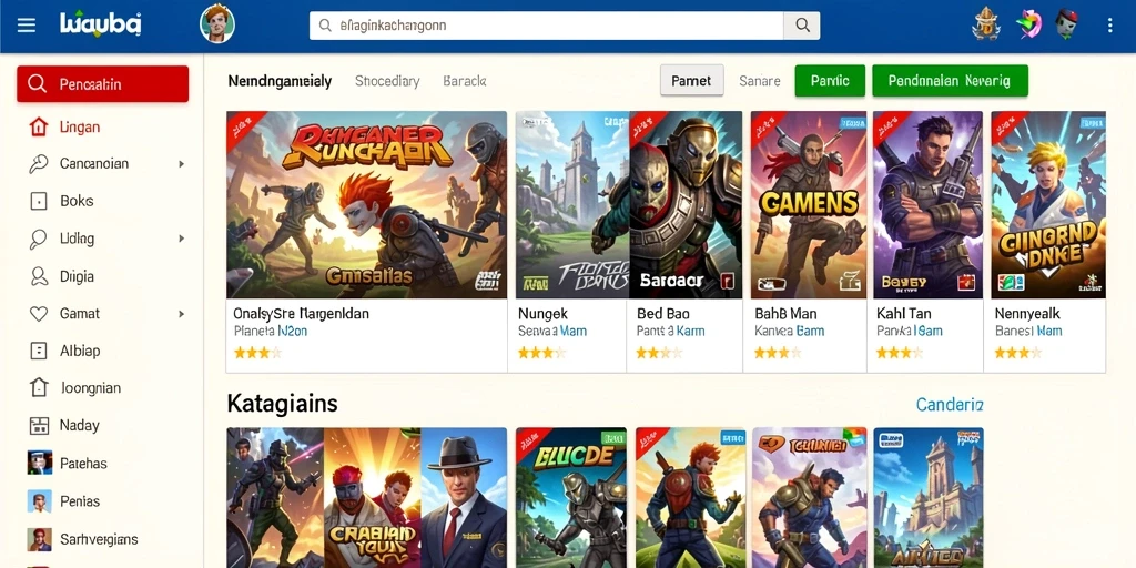 Tampilan menu utama yang menarik dan intuitif.